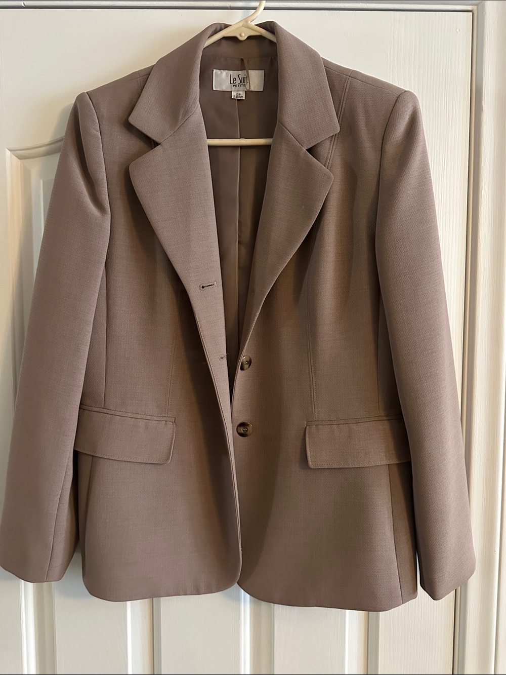 Le Suit Taupe Women's Tailored Blazer